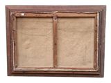 an image of a picture of an old window with a wooden frame