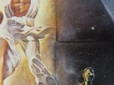 a painting of a man in a space suit and a woman in a space suit