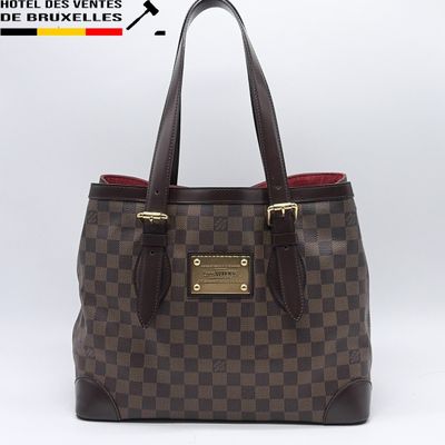 louis vuitton damier canvas and leather tote bag