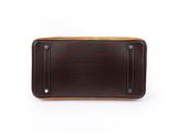 a brown leather wallet on a white background
