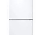 a white refrigerator freezer sitting on top of a white counter
