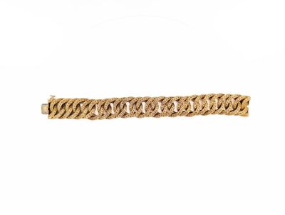 Bracelet en or jaune 750‰ à maille ajourée - Photo 1