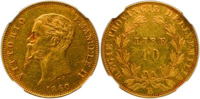 a gold sovereign coin with the head of a man in profile