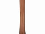 a brown glass vase sitting on a white surface