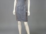 an image of a mannequin wearing a gray dress