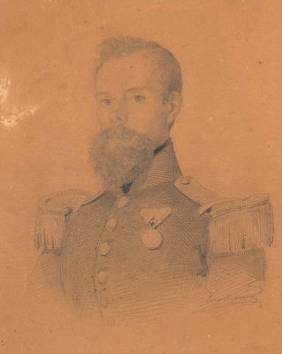 portrait of a man with a beard in a military uniform