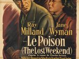 une vieille affiche de cinéma représentant un homme et une femme debout l'un à côté de l'autre