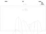 sketches of a computer screen with a line drawing of mountains in the background