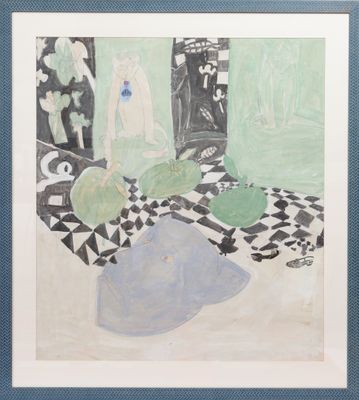 an image of a picture of a painting of a person in a room