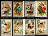 many pictures of children dressed in fancy clothes