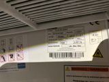 a label on the back of a bus that says warning warning