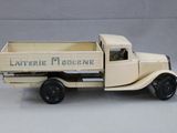 a toy truck that is sitting on a table