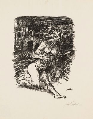 un dessin en noir et blanc représentant un homme à cheval