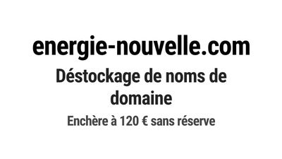 Nom de domaine energie-nouvelle.