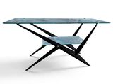 an image of a table with a glass top and black legs