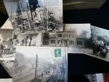 many old photos of men and women on a table