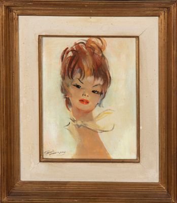 une image représentant un tableau d'une femme avec un chignon
