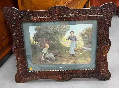 une photo d'une photo représentant un garçon et une fille dans les bois