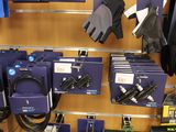 a display of cell phones and other electronics in a store
