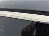 a person holding a cell phone up to the window of a car