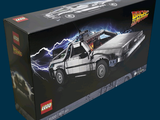 lego back to the future delorer set in a box