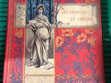 a red book with a picture of a woman on it