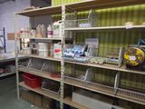 many shelves with various items on them in a store