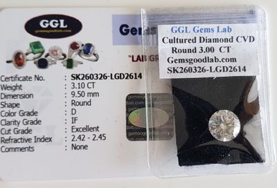 a card with a picture of a diamond in it