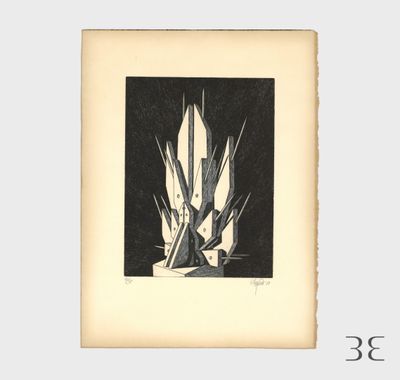 un dessin en noir et blanc représentant une plante dans un vase