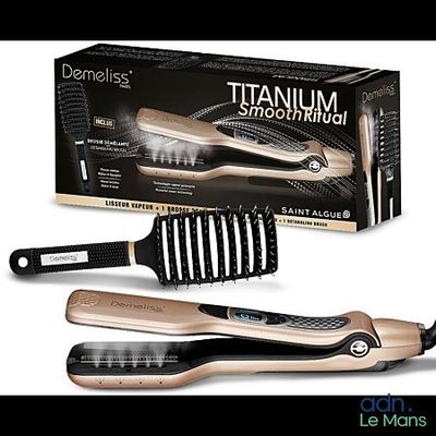 une boîte contenant une brosse à cheveux et une brosse à cheveux à l'intérieur