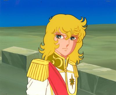 a cartoon image of a woman in a uniform standing in front of a wall