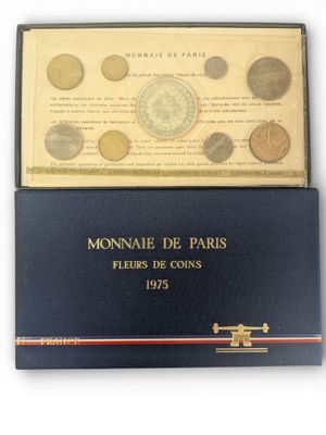 COFFRET de la MONNAIE DE PARIS, série de pièces françaises fleurs de c