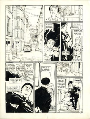 une page en noir et blanc d'une bande dessinée représentant un homme et une femme