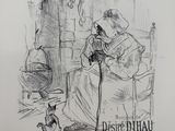 an image of a drawing of a woman sitting in a chair