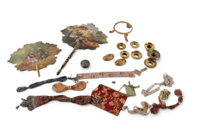 a lot of items that are laying out on the table