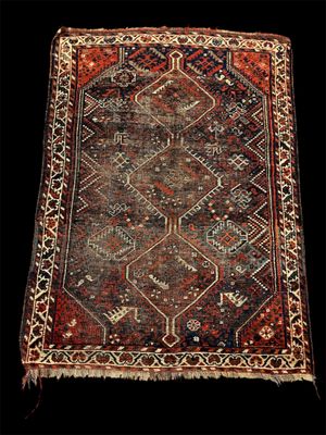 Tapis Afschar (chaine et trame en coton, velours en laine), …