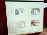 a picture of an old suitcase with pictures in it