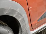 a close up of a tire on a truck