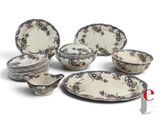 a group of plates and bowls that are sitting on a table