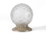an image of a crystal ball on a stand on a white background