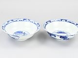 pair of chinese blue and white bowls