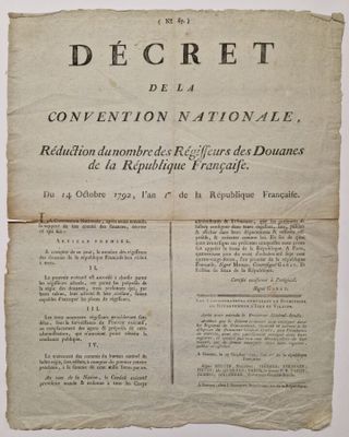 Décret de la Convention Nationale, réduction des régisseurs …