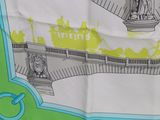 a scarf with a picture of a statue on it