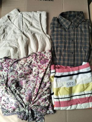 une boîte contenant tout un tas de vêtements