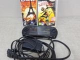 nintendo wii game system with two games and a charger