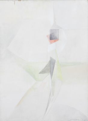 une image d'un tableau représentant une femme en robe blanche