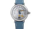 une image montrant un gros plan d'une montre-bracelet sur laquelle figure un personnage de dessin animé