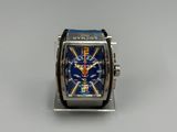 an image of a wrist watch with a blue face