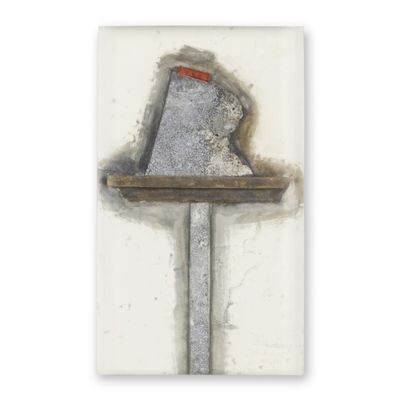 une image représentant une œuvre d'art d'où sort un marteau sur le côté
