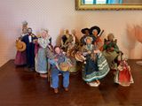 many figurines that are sitting on a table